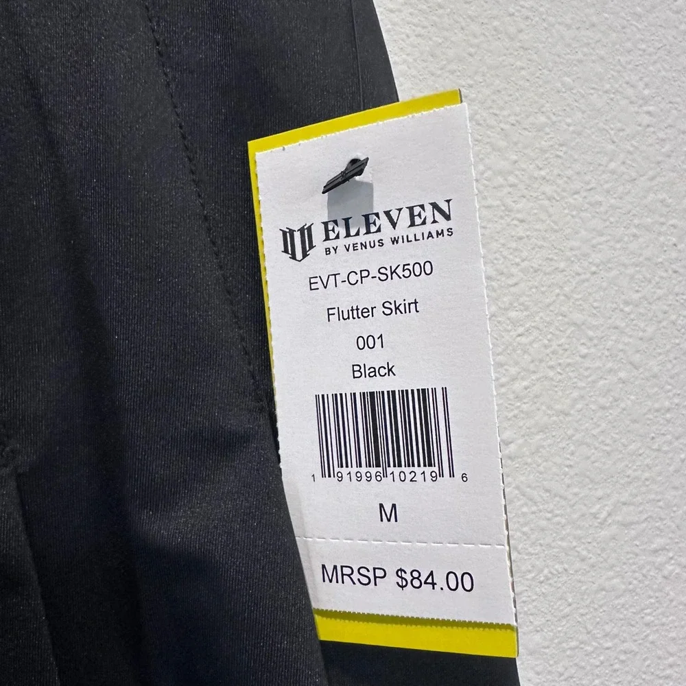 NWT ELEVEN BY VENUS WILLIAMS Black Flutter Skirt Tennis Athleisure Skort Size M - Picture 3 of 9